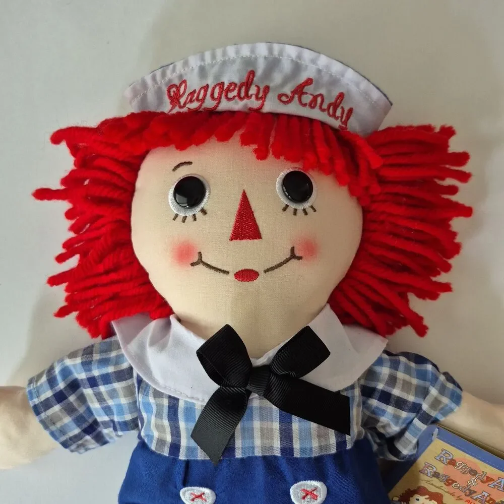 Hasbro by Aurora Raggedy Ann & Raggedy Andy 16 Inch Plush Doll Set Brand New